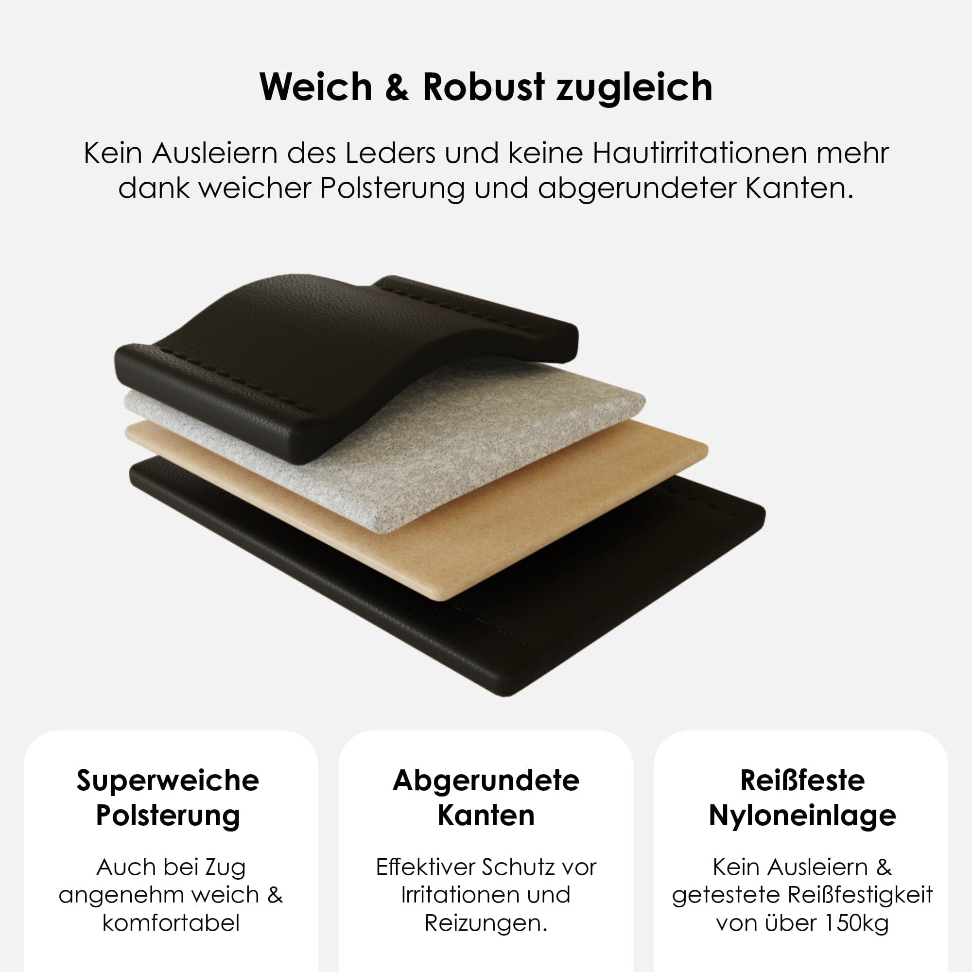 William Walker Leder Hundehalsband Noir (Schwarz)