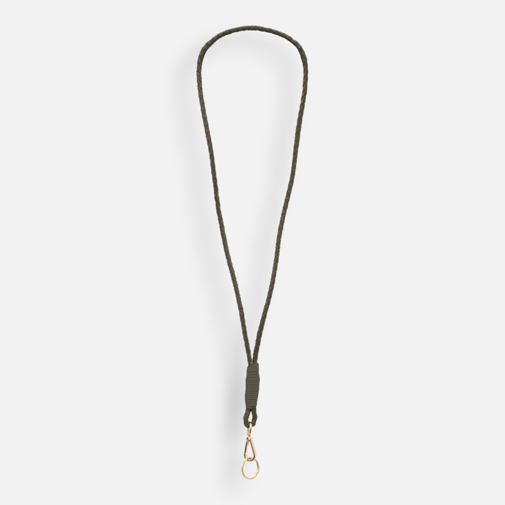 Leather dog necklace, green