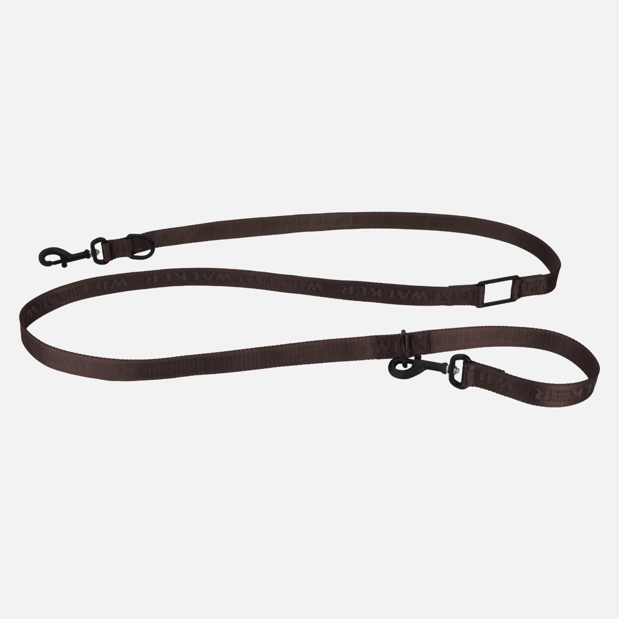 William Walker Jacquard Nylon Hundeleine Earth (braun)