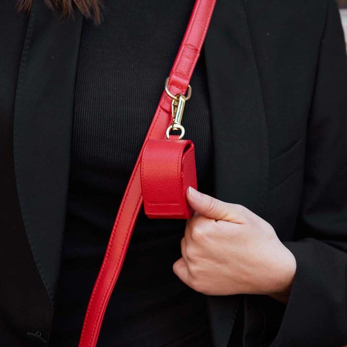 William Walker Hochwertige Leder Hundeleine Chili (Rot)