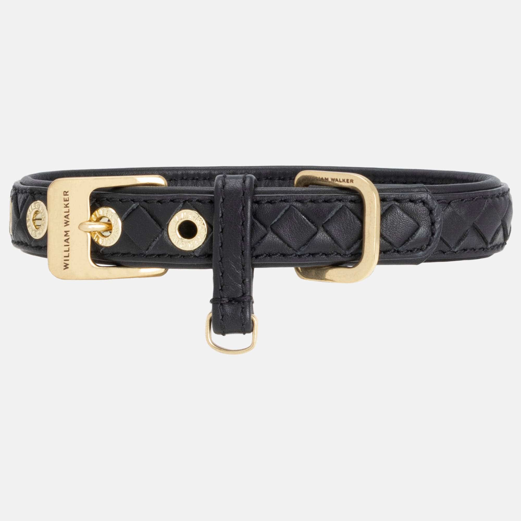 William Walker Leder Hundehalsband Prestige Nero (Schwarz)