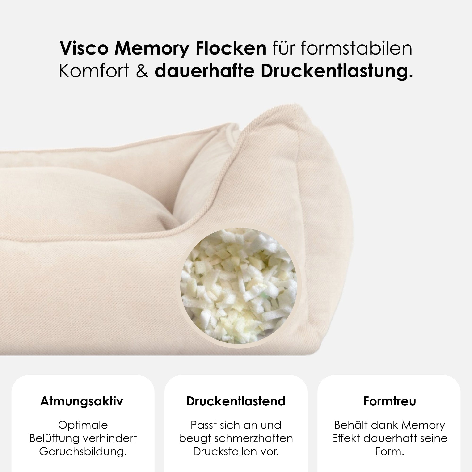 William Walker Orthopädisches Hundebett Sand (Beige)