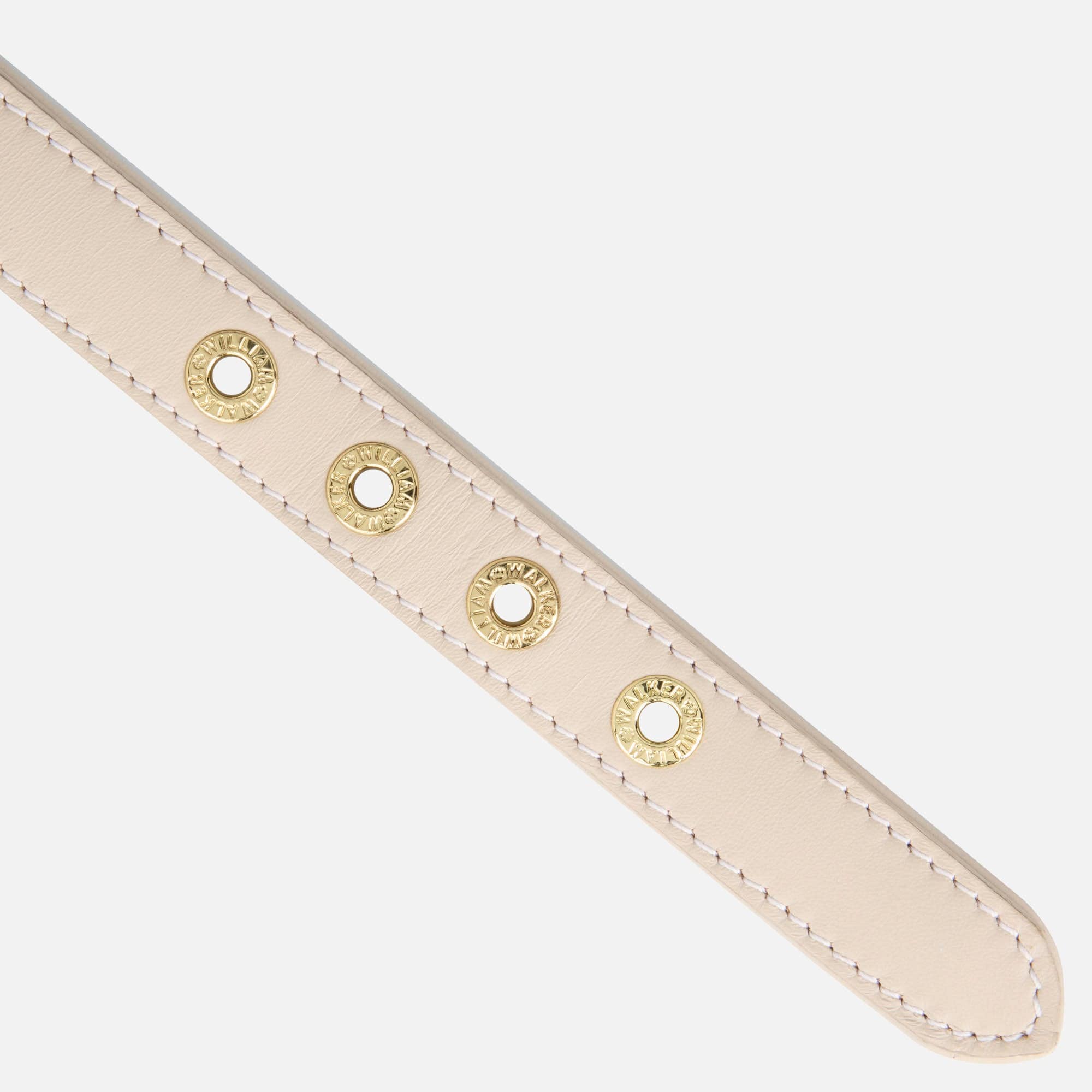 William Walker Glattleder Hundehalsband Almond (beige)