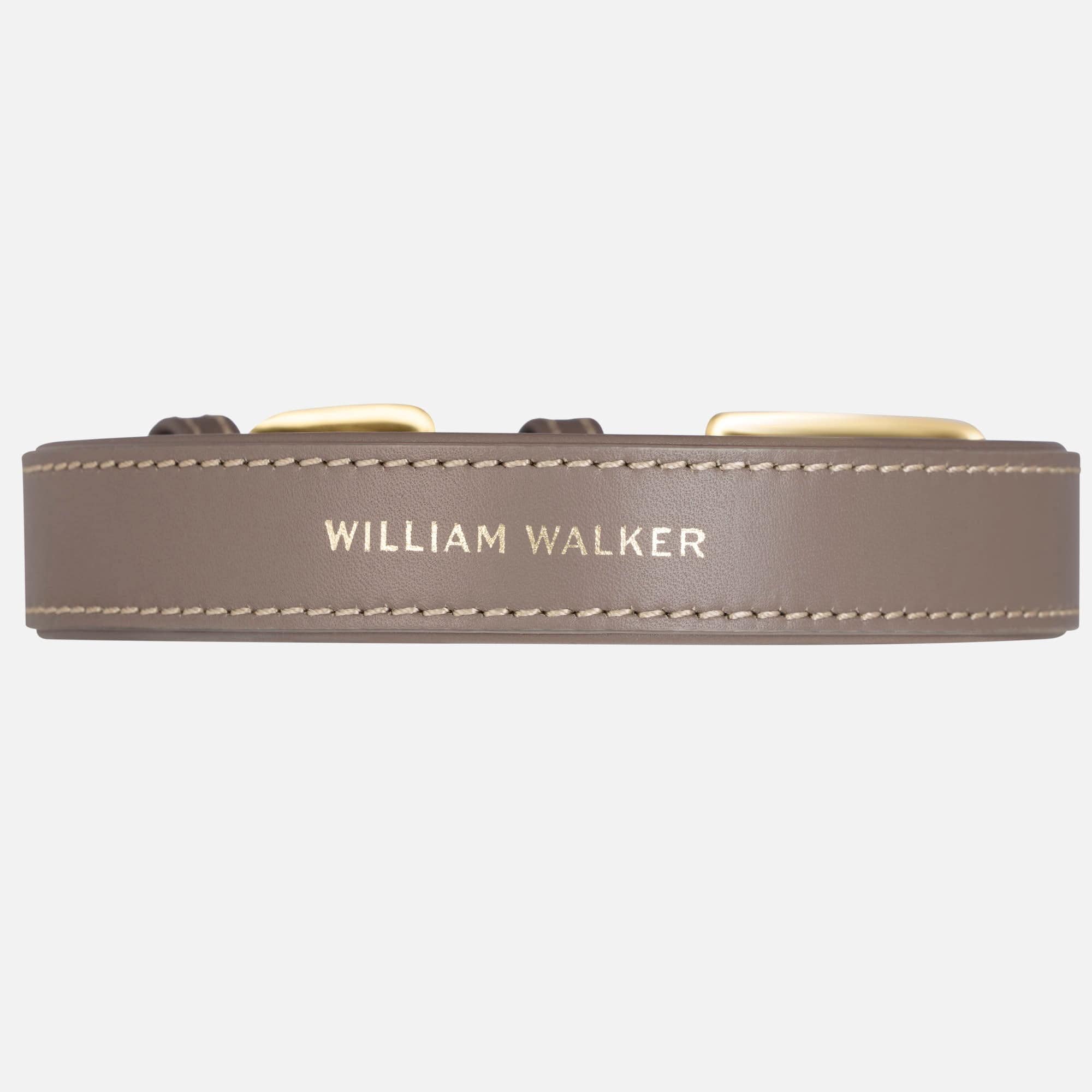 William Walker Glattleder Hundehalsband Pebble (Taupe)