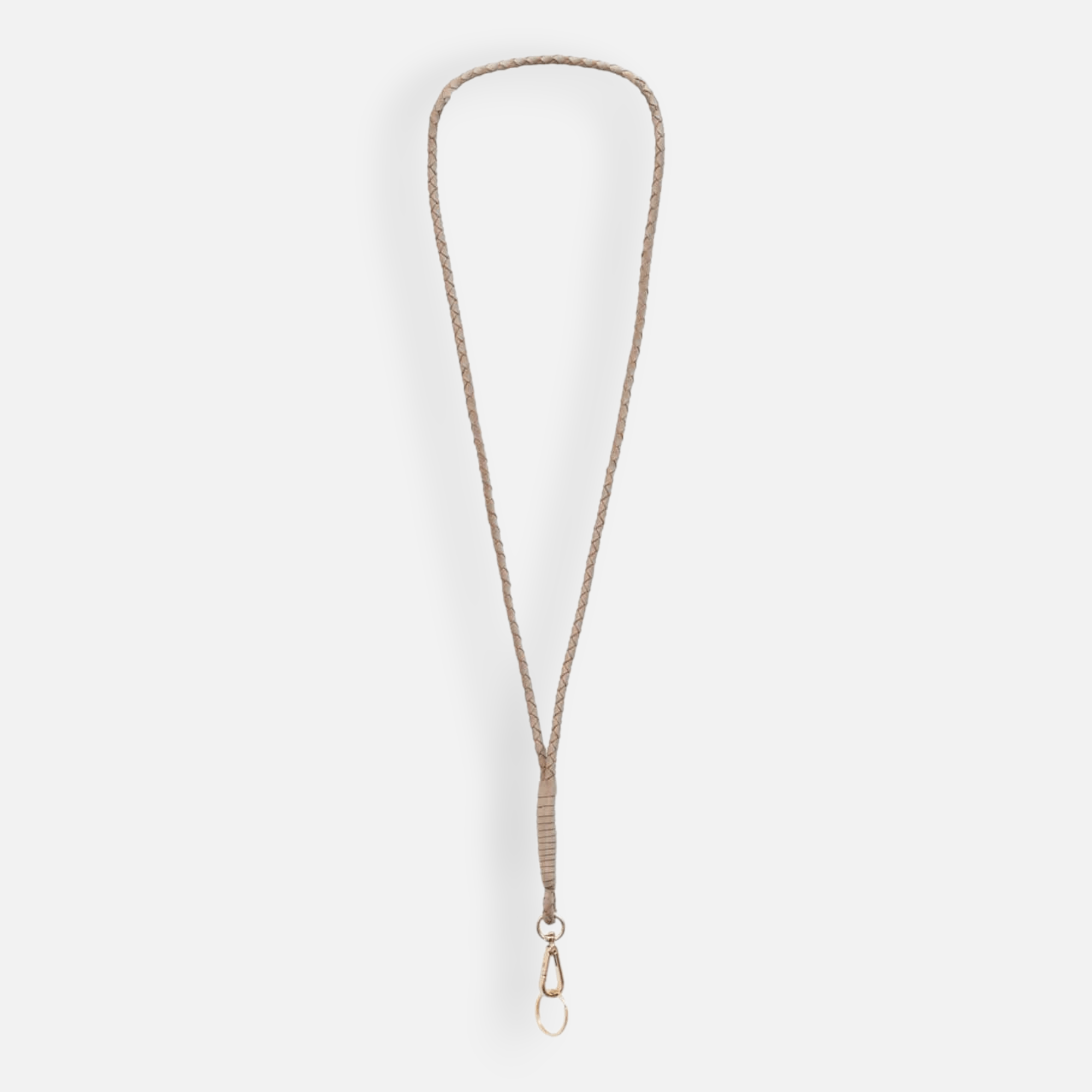 Leather dog necklace, beige