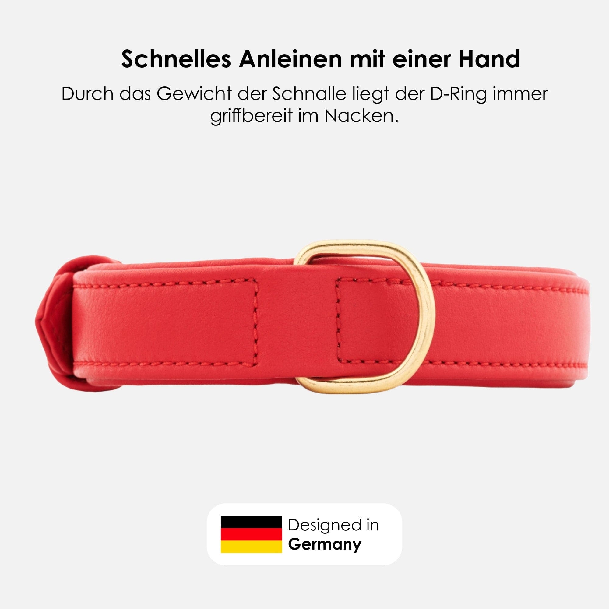 William Walker Leder Hundehalsband Chili (Rot)