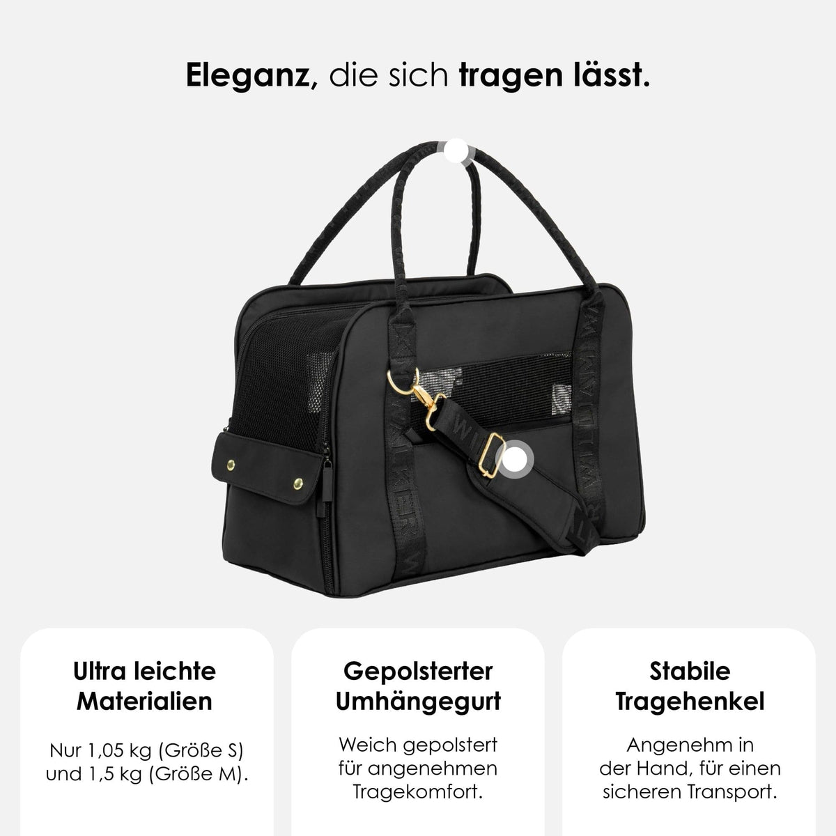 William Walker Dog Carrier Bag for Air Travel Cloud Summit S / Schwarz