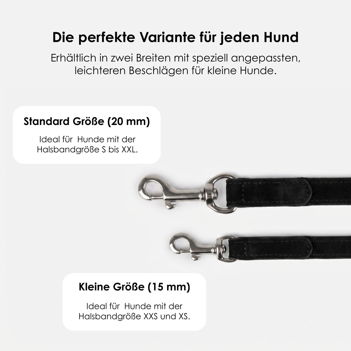 William Walker Hundeleine aus wasserfestem Nubukleder stufenlos verstellbar Handsfree