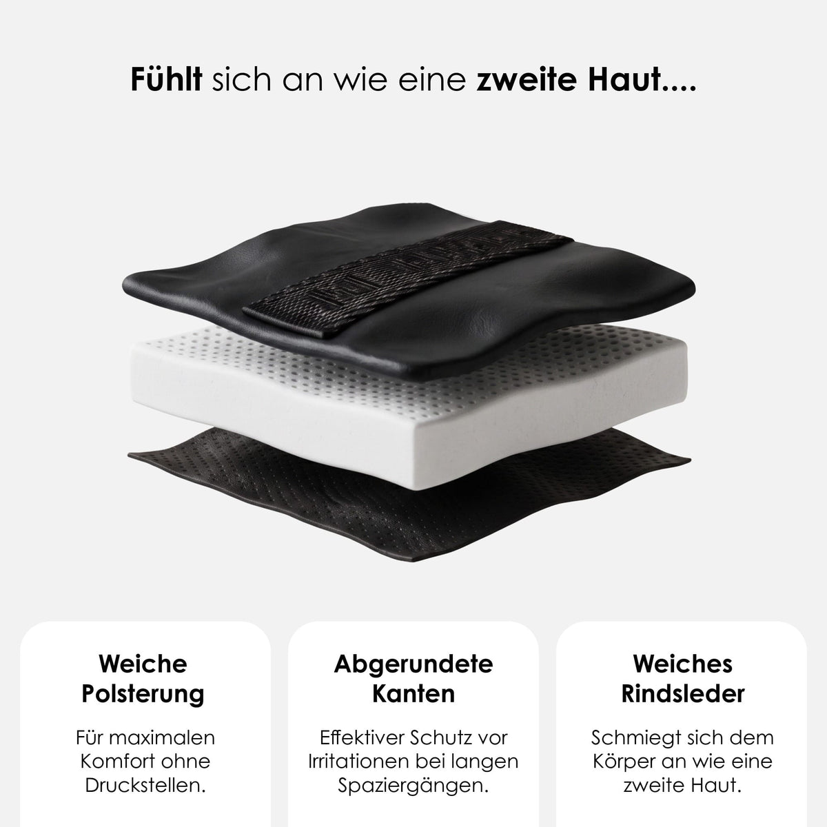 William Walker Hochwertiges Leder Y-Hundegeschirr Plain
