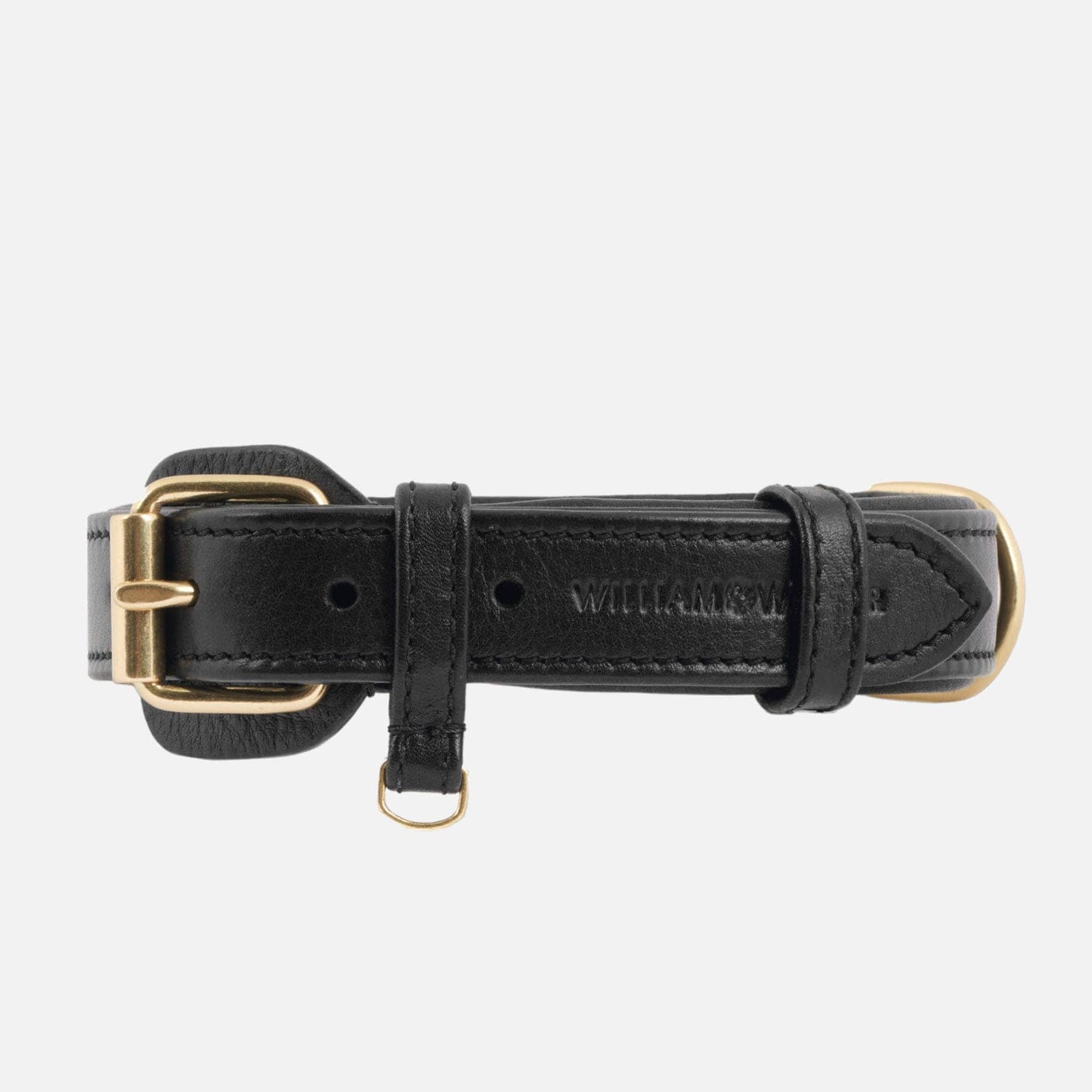 William Walker Leder Hundehalsband Noir (Schwarz)