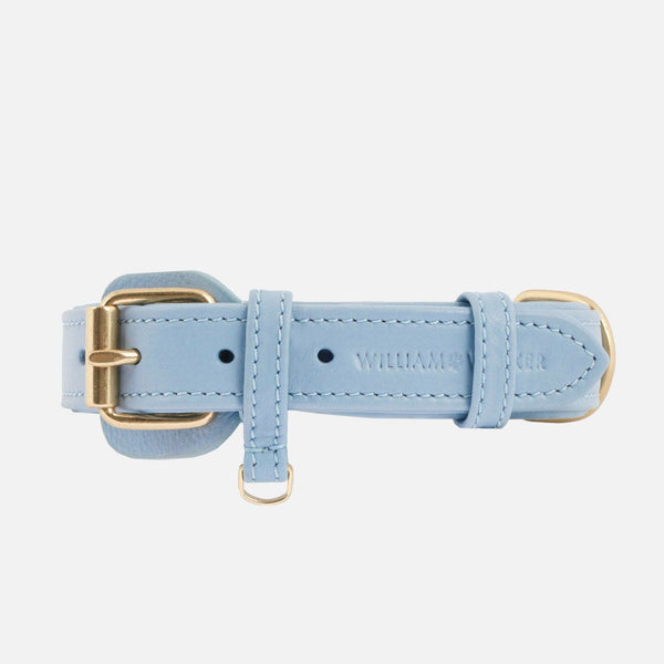 Leather Dog Collar Sky (Baby Blue)