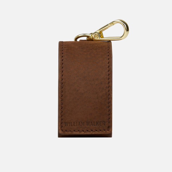 poop bag dispenser made from water-resistant nubuck leather