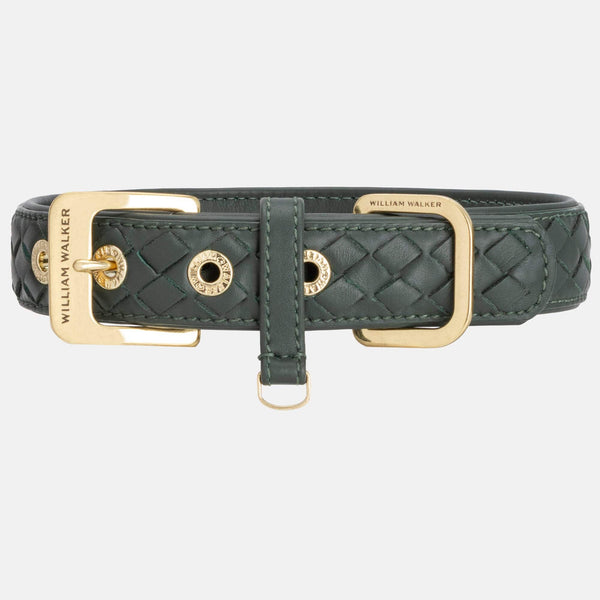 Leather Dog Collar Prestige Forest (forest green)