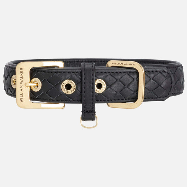 Premium Leather Dog Collar Prestige Nero (Black)