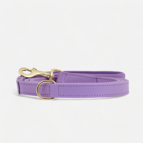 Premium Leather Dog Leash Lavender (Purple)