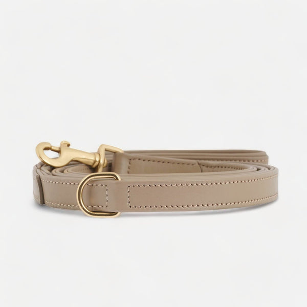Premium Leather Dog Leash Sand (Beige)