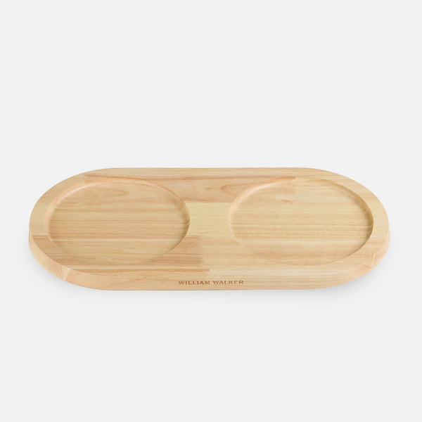 Duo bowl mat made of wood
