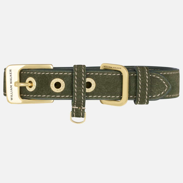Suede Dog Collar Forest (Green)