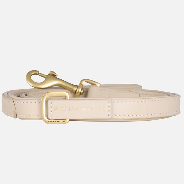Premium Smooth Leather Dog Leash Almond (Beige)