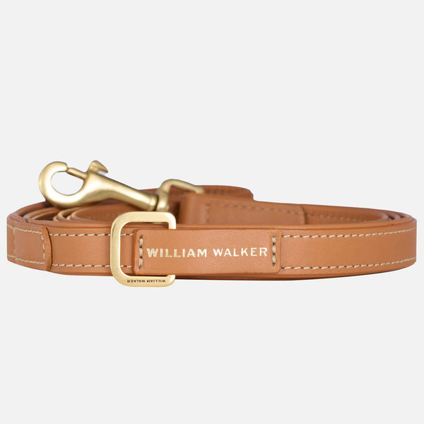Premium Smooth Leather Dog Leash Caramel (Brown)