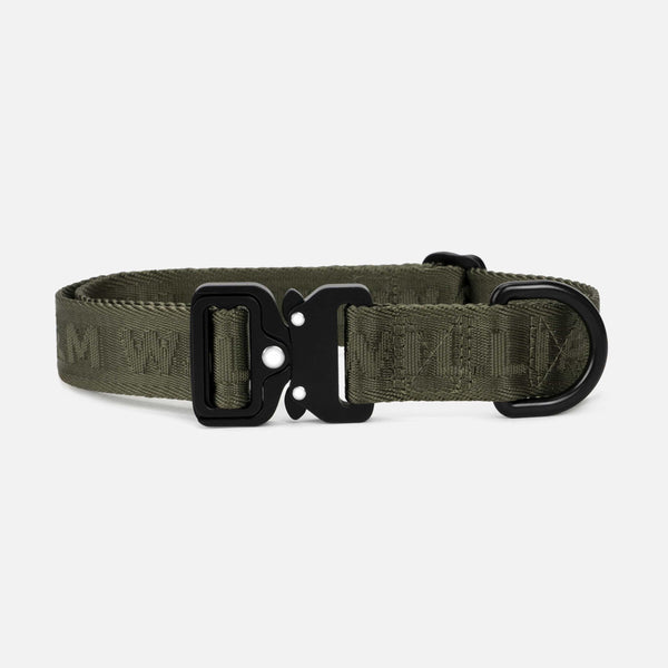 Jacquard Nylon dog collar Forest (green)