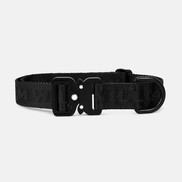 Jacquard Nylon Dog Collar Nero (black)