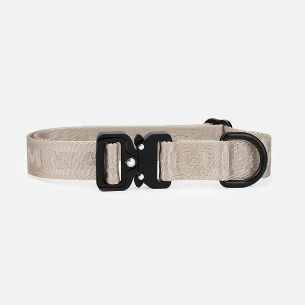 Jacquard Nylon Dog Collar Sand (beige)
