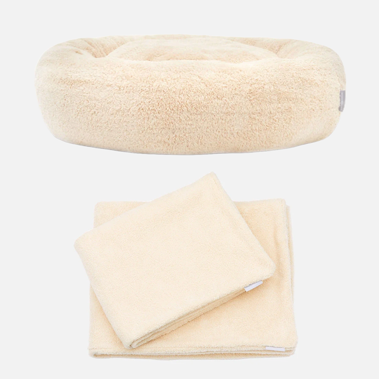 Cama redonda para perros Comfy Sand Bundle